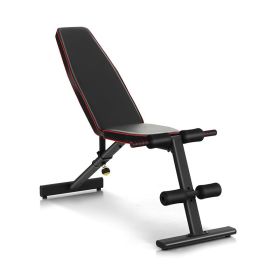 Indoor Exercise Dumbbell Bench Press for Full Body Strength Training (Type: Exercise & Fitness, color: Black & Red)