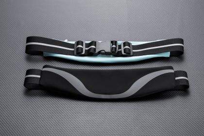 Water-resistant Sport Waist Pack Running Belt with Reflective Strip (color: Black)